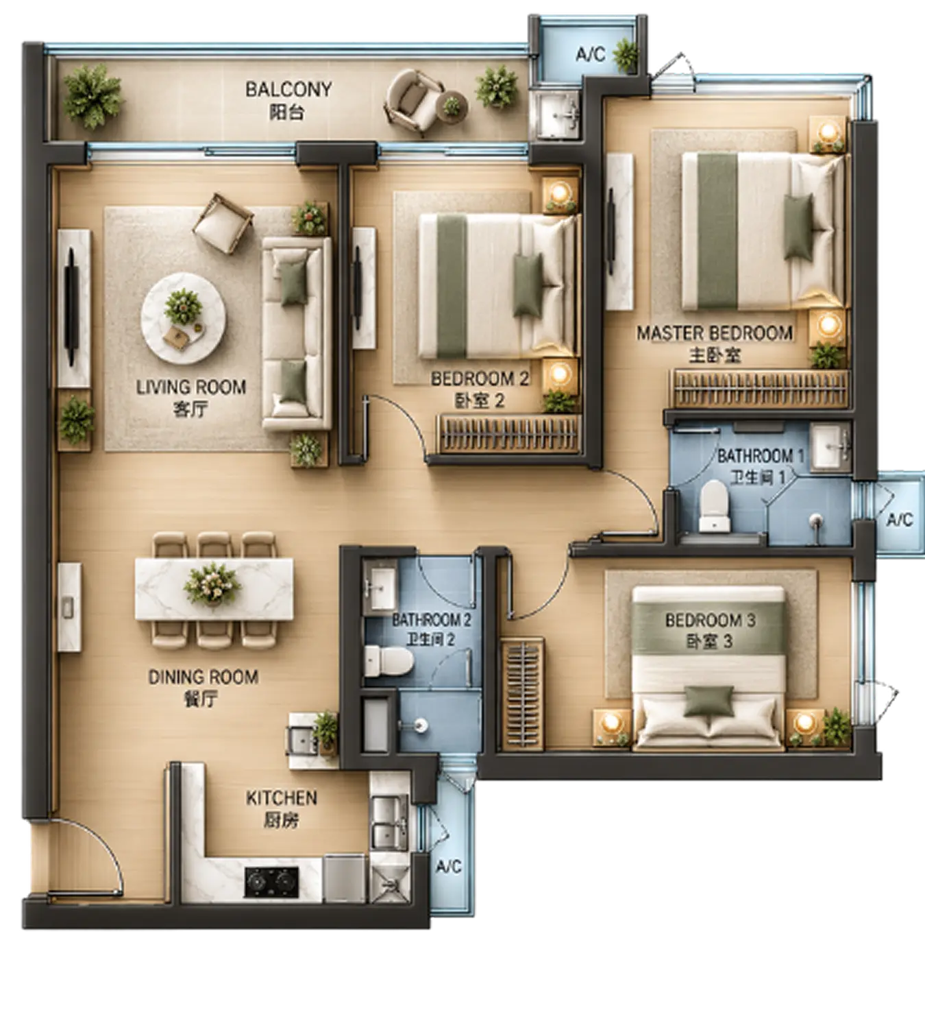 Type D1 Floor Plan